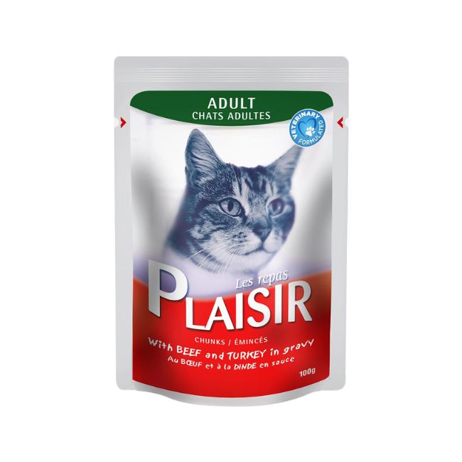 Plaisir Cat Food Chunks with Beef & Turkey in Gravy 100 g Pet Food Pinoygrocers 