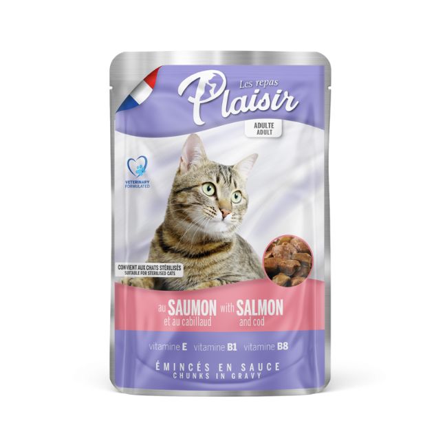 Plaisir Cat Food Chunks with Salmon & Cod in Gravy 100 g Pet Food Pinoygrocers 